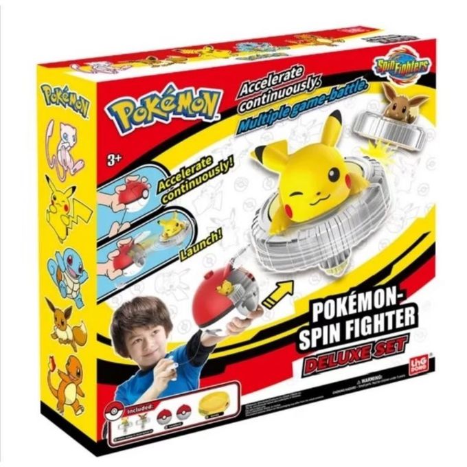 LingDong - 寶可夢魔幻陀螺對戰組（皮卡丘VS伊布）-寶可夢對戰盤*1+皮卡丘陀螺*1+伊布陀螺*1
