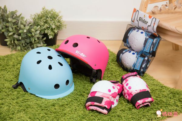 Slider 滑來滑趣 - 全套裝備護具組(頭盔+護肘+護膝)-粉色 (2-5歲)