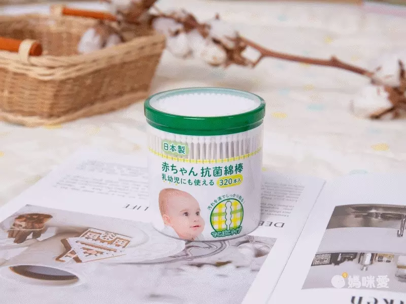 akachan honpo - 小寶寶用抗菌棉花棒 嬰幼兒也可使用-螺旋款320枝