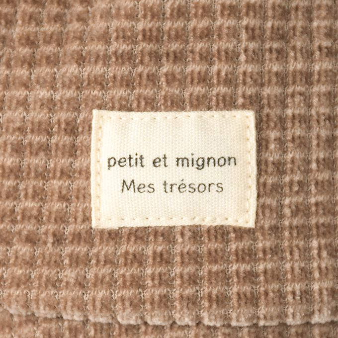 akachan honpo - 小耳朵地鐵帽-燈心絨-咖啡色