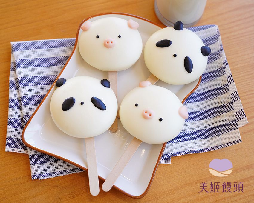 美姬饅頭 - 動物雪糕鮮乳造型饅頭 (6入)-35g