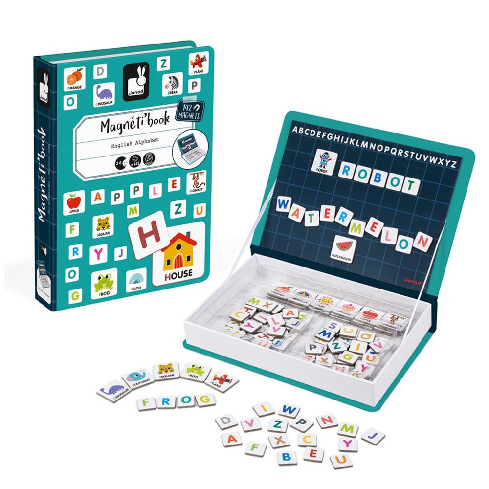 Janod - 【熱賣】磁鐵遊戲書-英文字母拼字