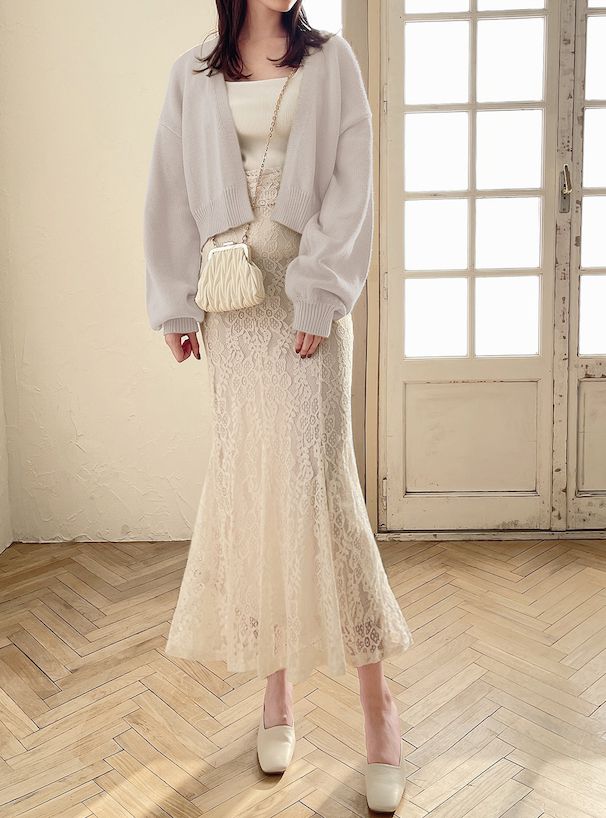 日本 GRL - 甜美開襟短版針織外套-淺卡其 (F)