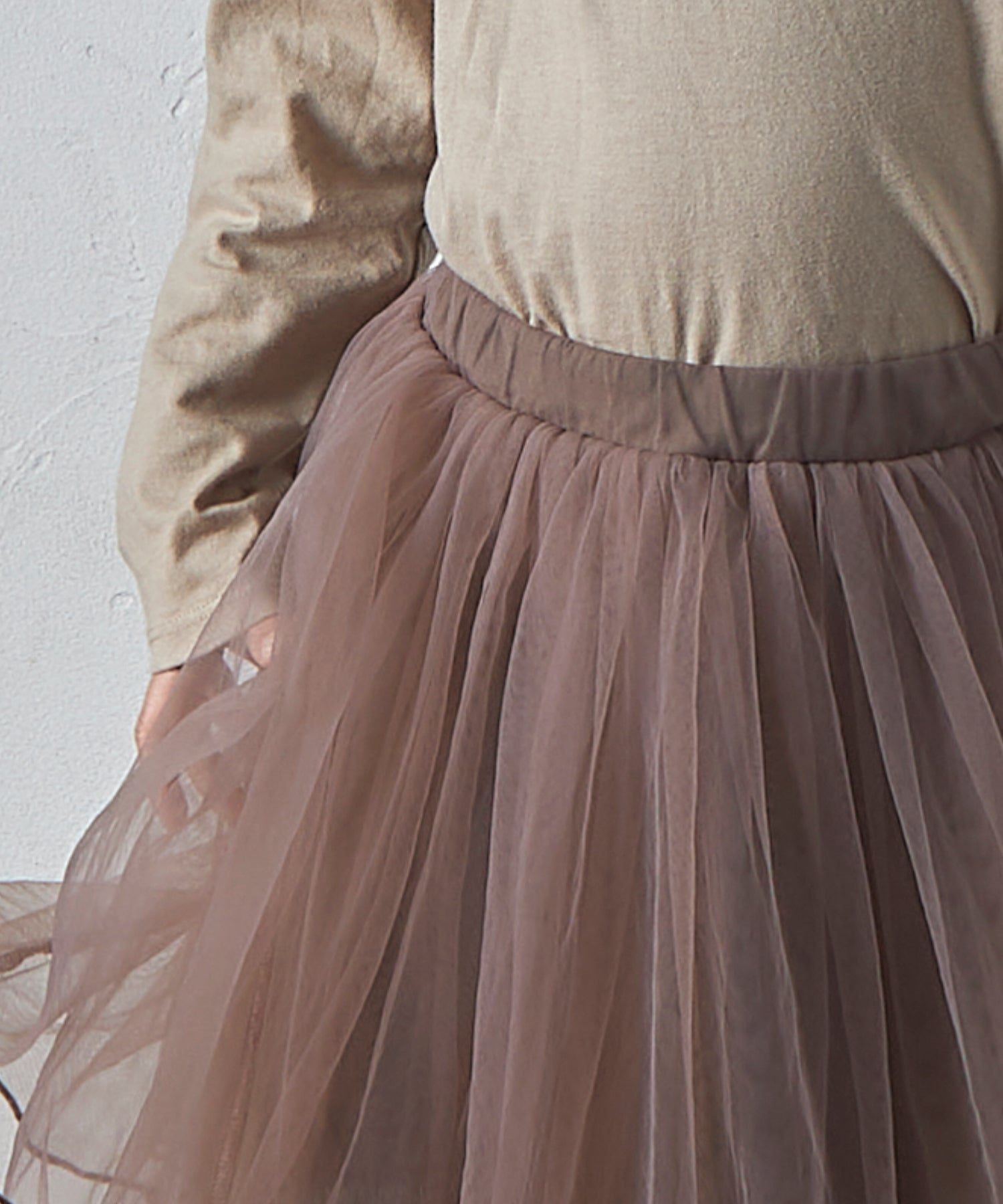 日本 PAIRMANON - 小精靈薄紗澎澎裙(附安全褲)-淺灰