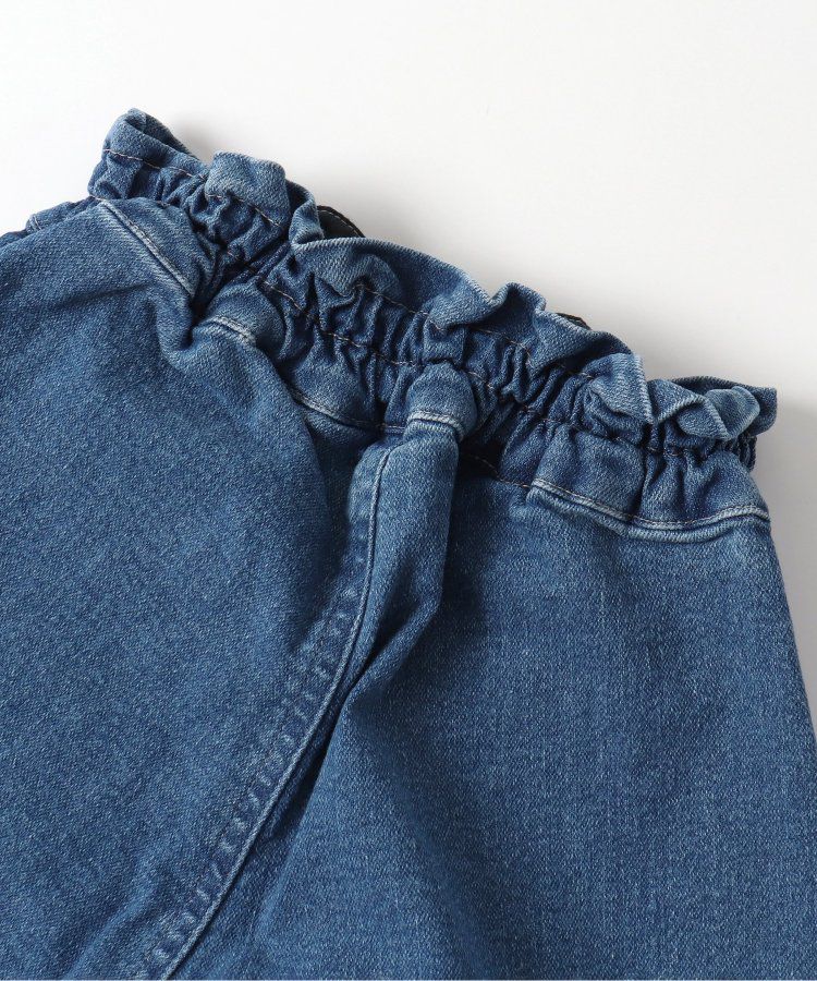 日本 apres les cours - 腰部花苞優雅設計長褲-水藍