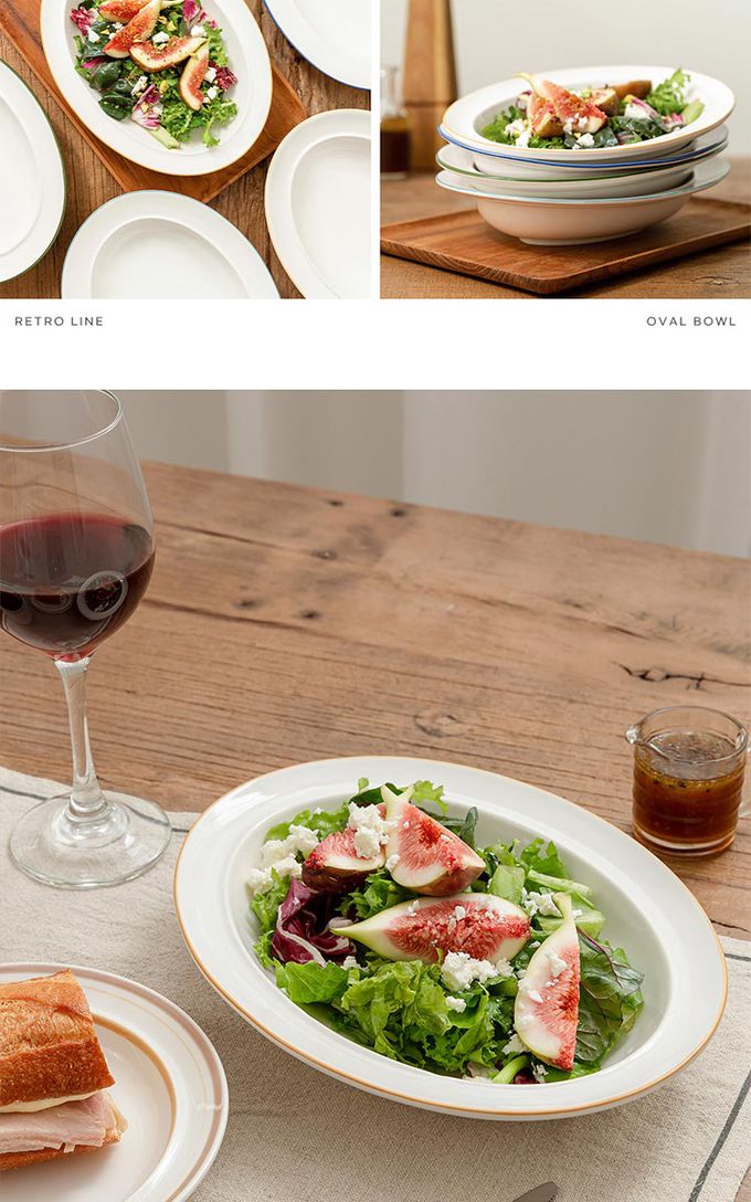 韓國 SSUEIM - RETRO系列極簡ins陶瓷橢圓深盤25cm (橘色)