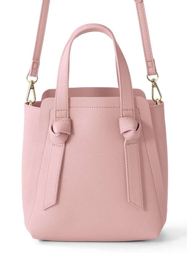 日本 GRL - 簡約紐結造型側背包/手提包-粉 (F)