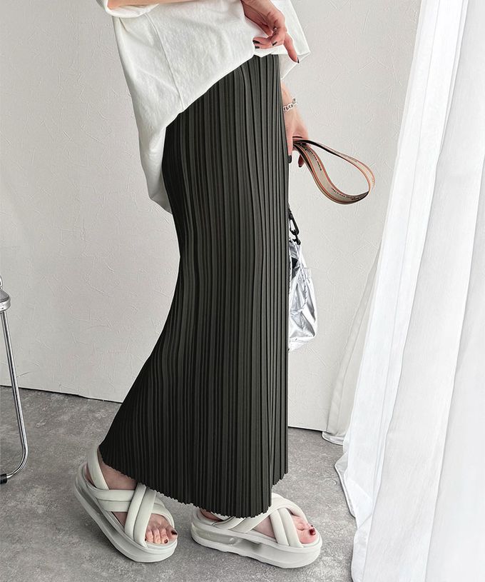 日本 Classical Elf - 喬其紗優美線條修身長裙-黑