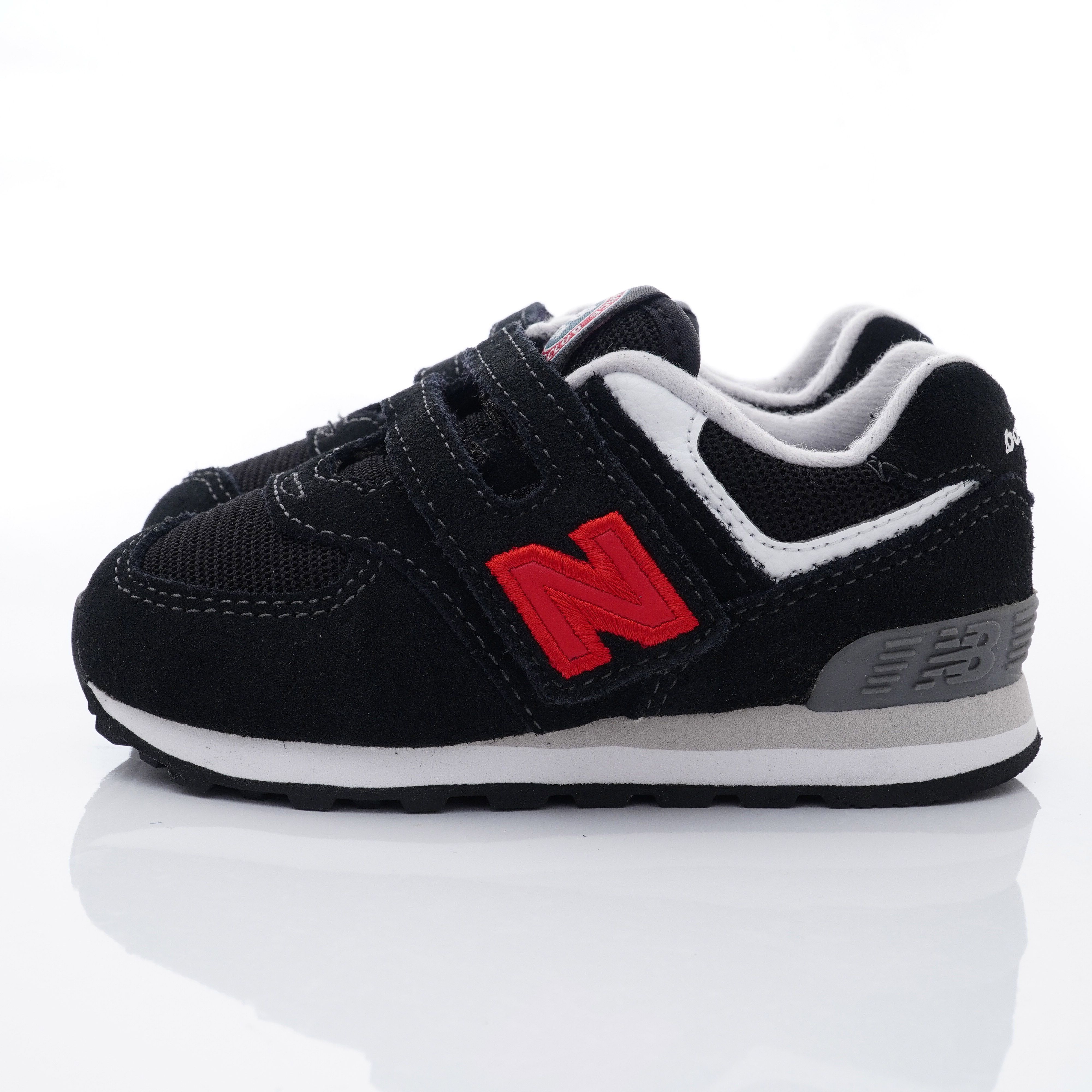 New Balance - NB313系列大絆帶休閒鞋款(小童段)-黑/深紅