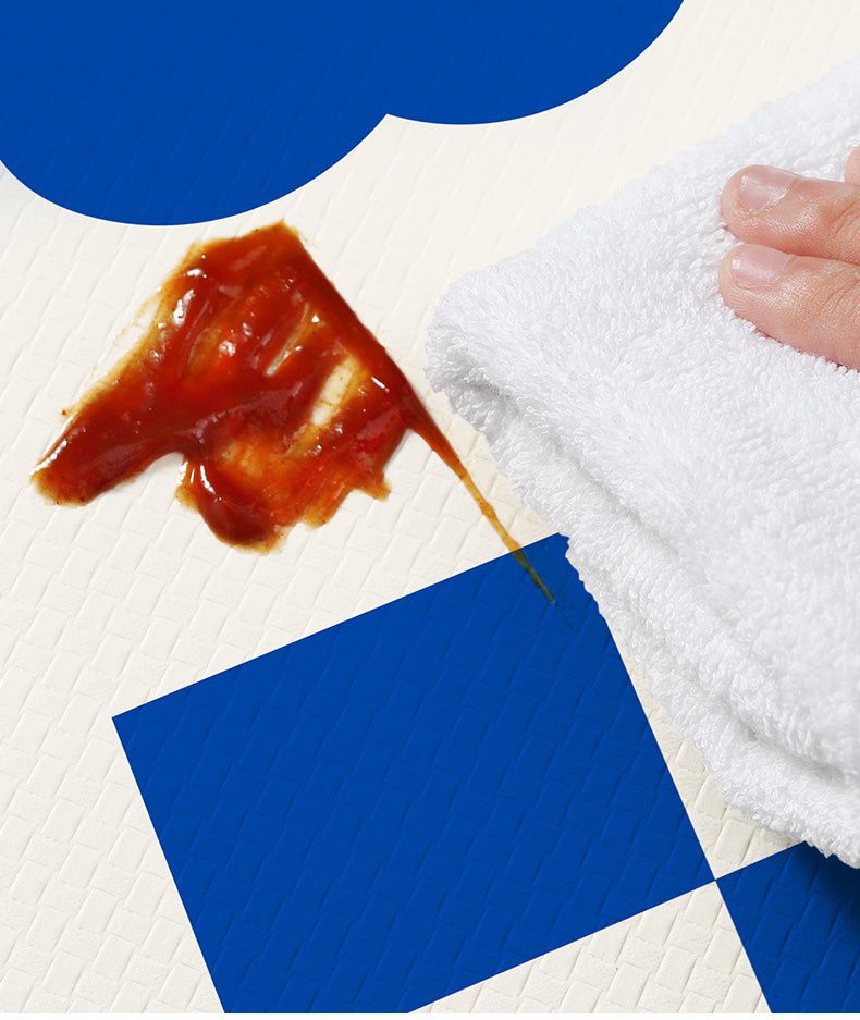 廚房防滑防水腳踏墊-半圓幾何-黑+白