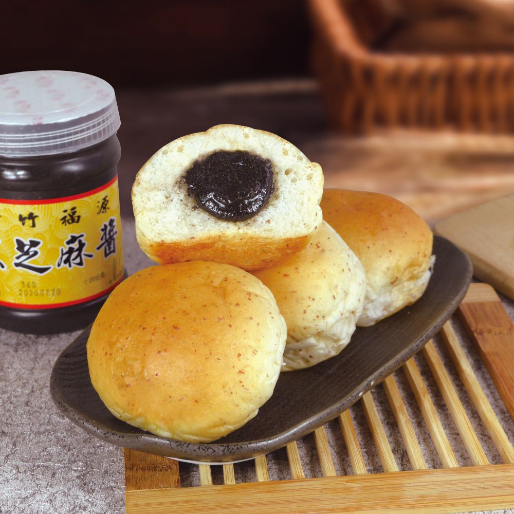 奧瑪烘焙 - 經典團購美食爆漿餐包人氣4包組(每包10顆）－老麵海鹽X1包、福源花生醬X1包、福源芝麻醬X1包、草莓奶油X1包