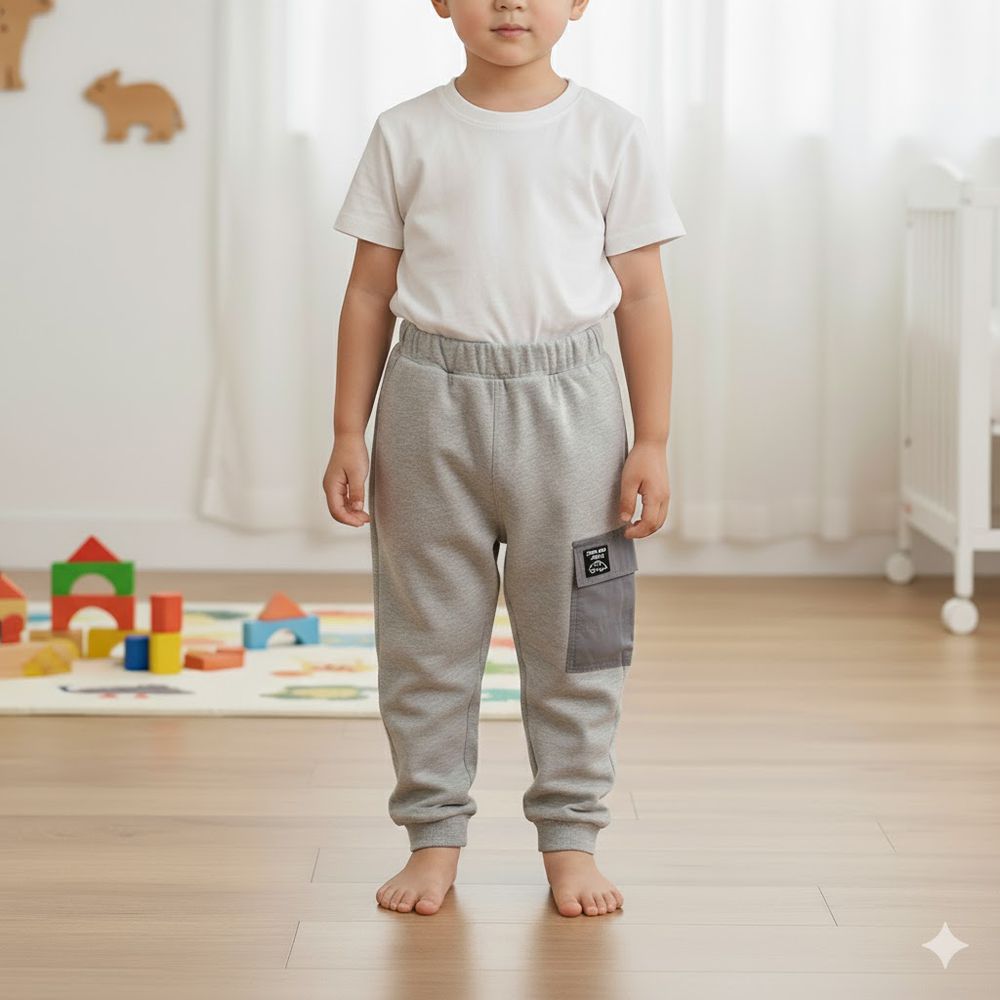 10分褲-口袋-灰色