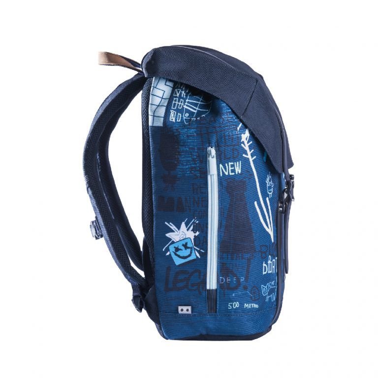 挪威Frii - Retro書包30L-塗鴉藍'22