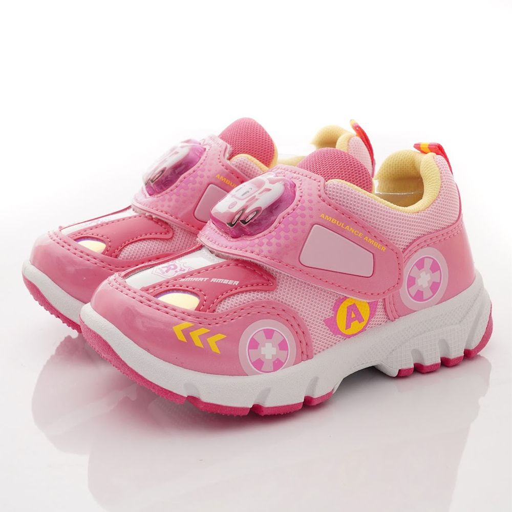 POLI 波力 - 台灣製電燈休閒運動款(中小童段)-運動鞋-粉紅