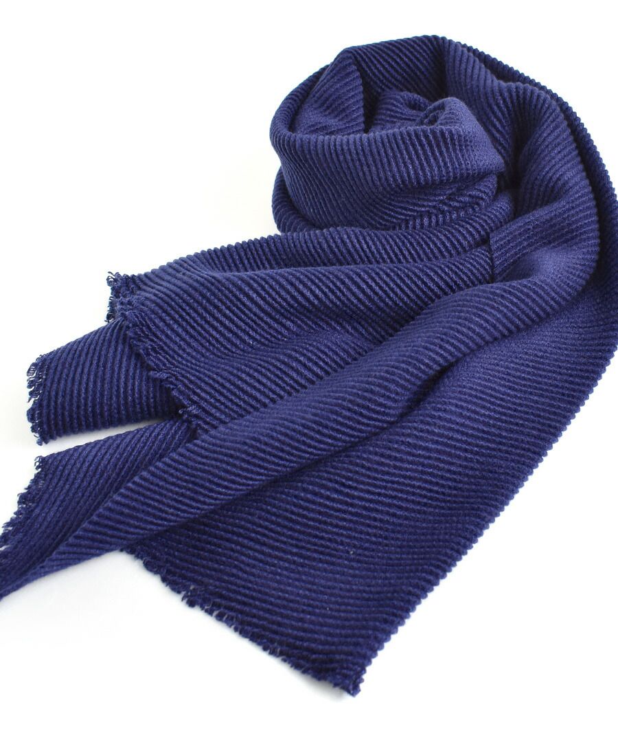 日本 zootie - 立體斜坑羅紋針織圍巾-米