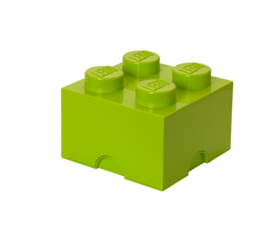 Room Copenhagen - 樂高 LEGO® 4凸收納盒(多色可選) (檸檬綠)