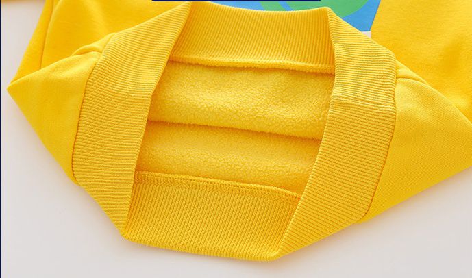 WELLKIDS - 假兩件高領長袖休閒上衣-字母暴龍-綠色