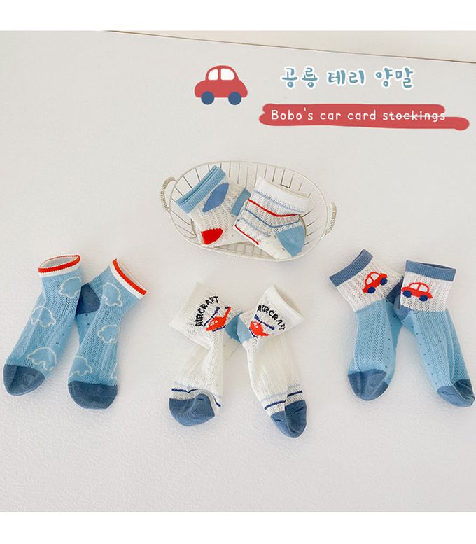 JB clothes - 五入一組-1166波波的車網眼襪