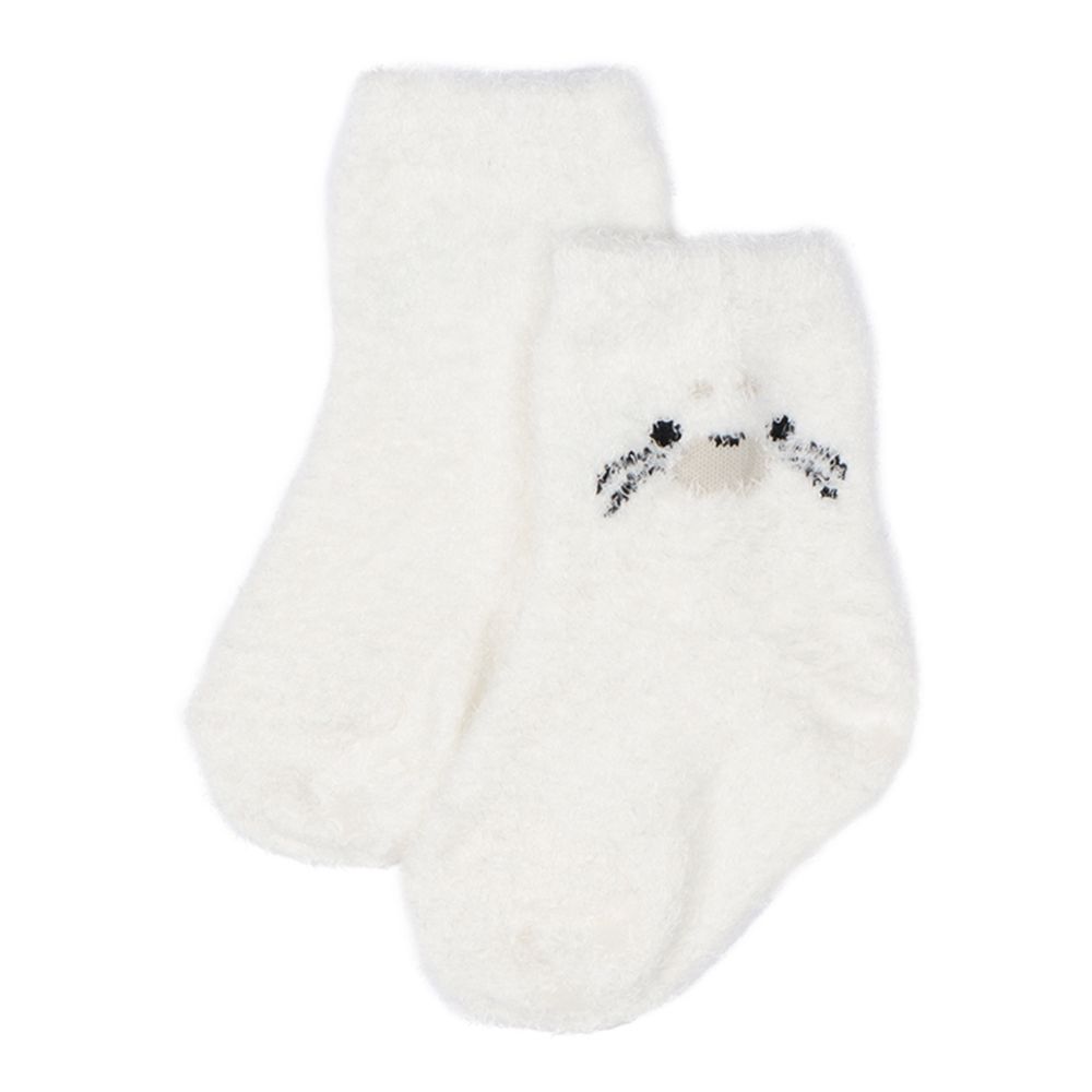 蓬鬆襪-海豹-白色 (9~14cm)