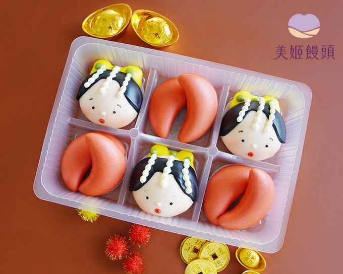 美姬饅頭 - 聖筊媽祖造型饅頭-35g*6顆