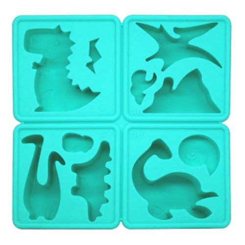 eeeek艾克魔塊 - Story mold 可愛動物造型模組 (恐龍世界 - 藍綠)-藍綠