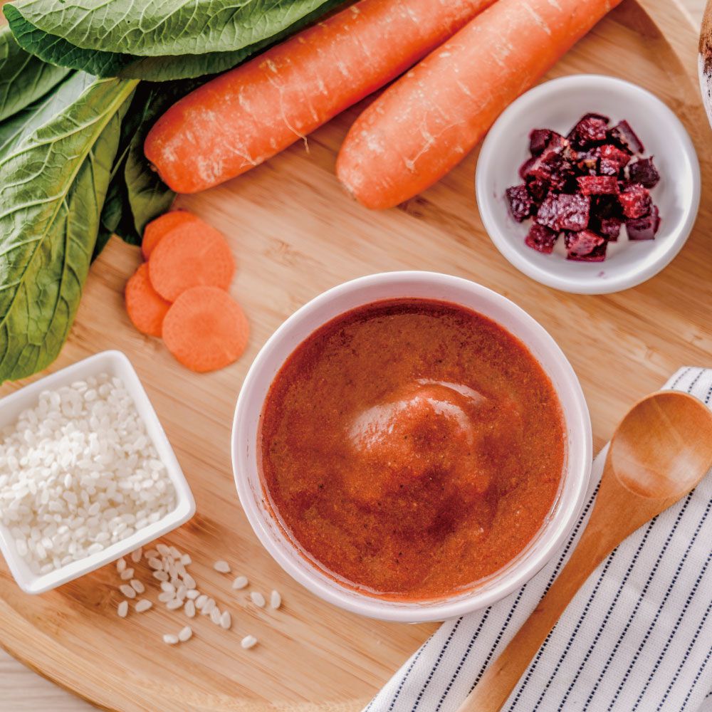 芽米寶貝 - 胡蘿蔔甜菜根米泥-4m+-冷凍-120g*2包