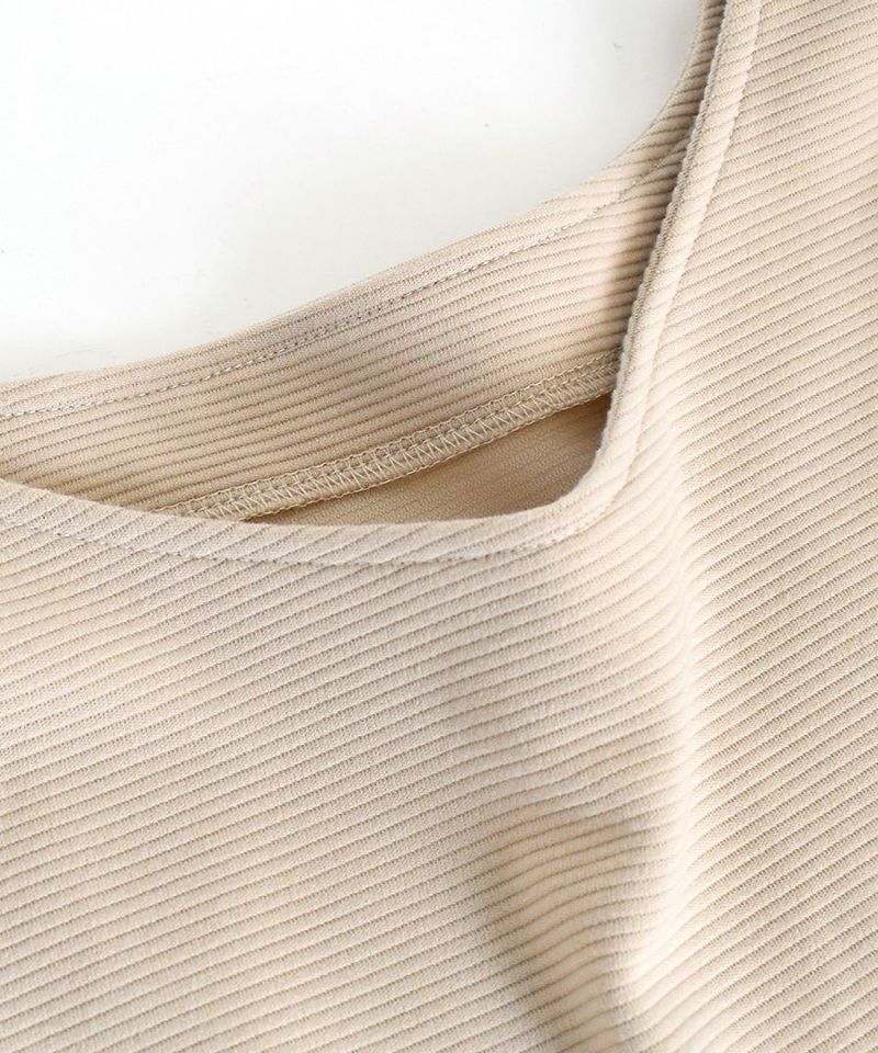 日本 zootie - 舒適細坑羅紋圓領澎袖長袖上衣-杏