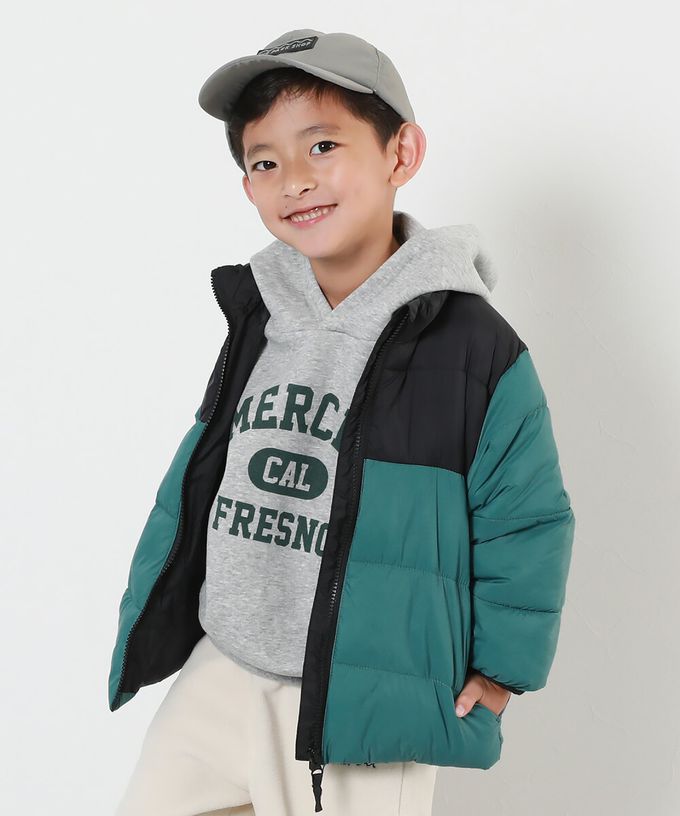 日本 devirock - 輕量纖維立領保暖科技羽絨外套-紅x黑