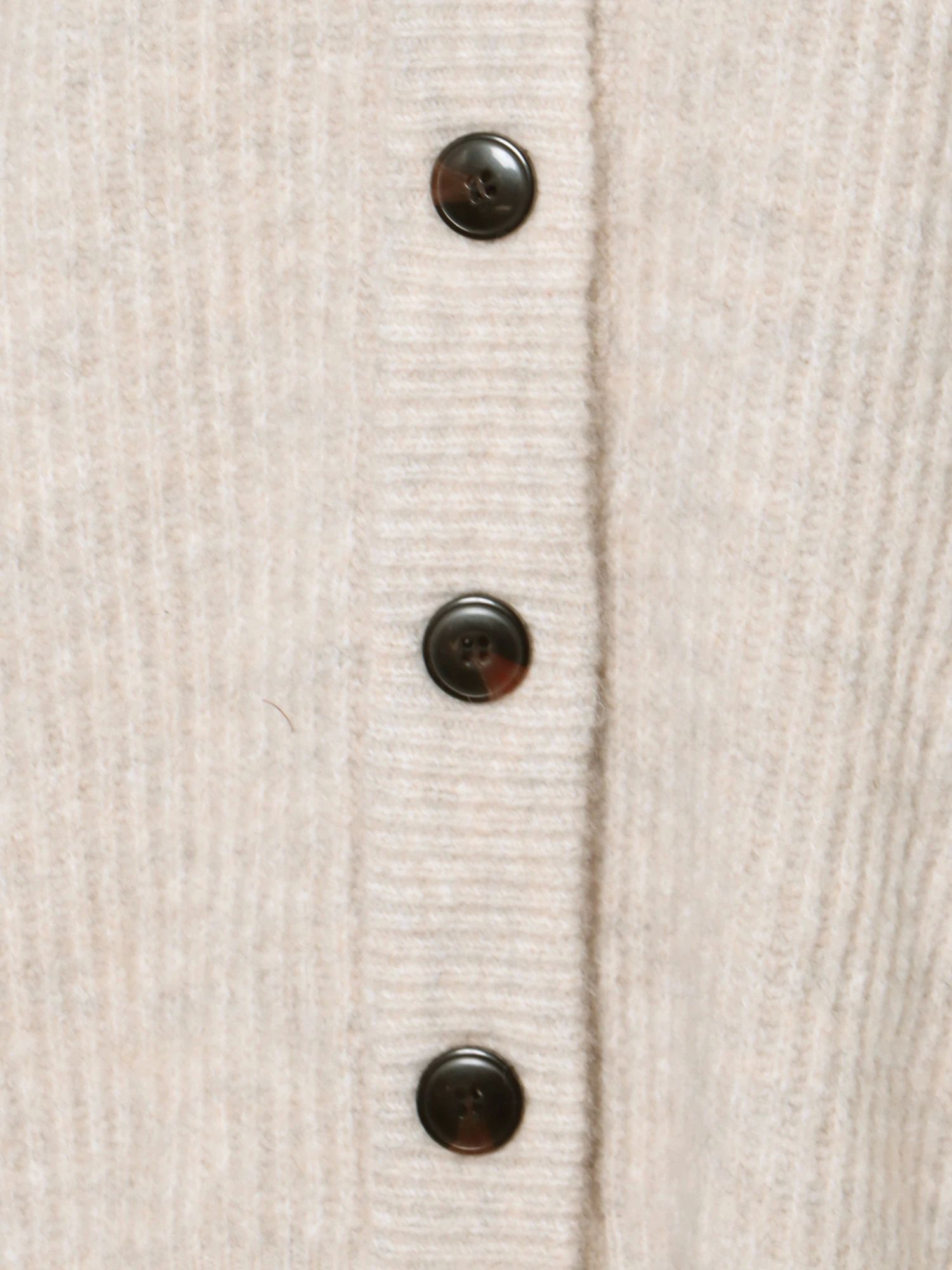 日本 Ungrid - V領羊毛感覺垂墜感針織外套-石墨灰 (F)