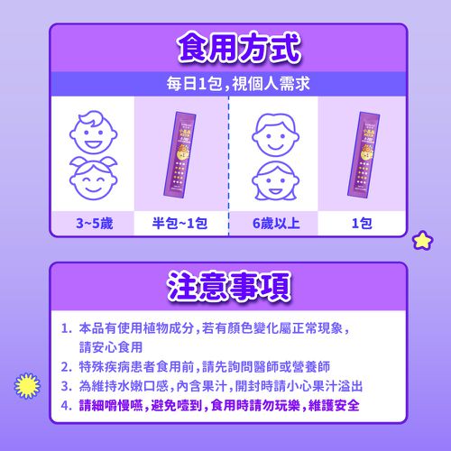小晶晶金盞花葉黃素凍升級版-葡萄口味 (15入)