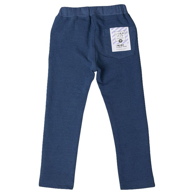 akachan honpo - 10分經典褲-毛圈內裡 一般合身款-藍色