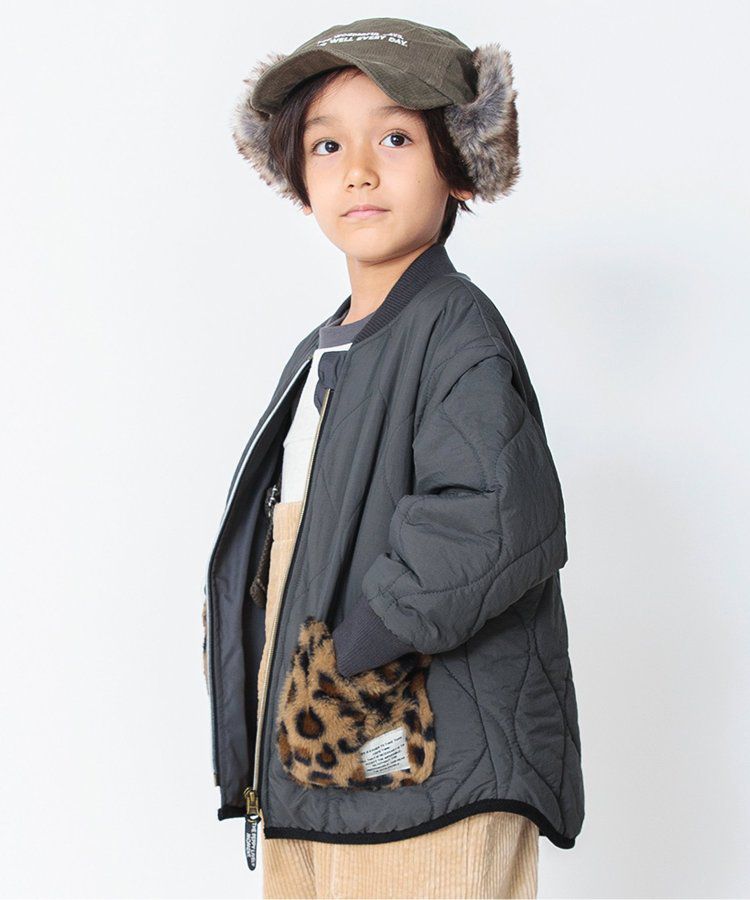 日本 BREEZE - 袖可拆2way絎縫拼接夾克/背心-軍綠