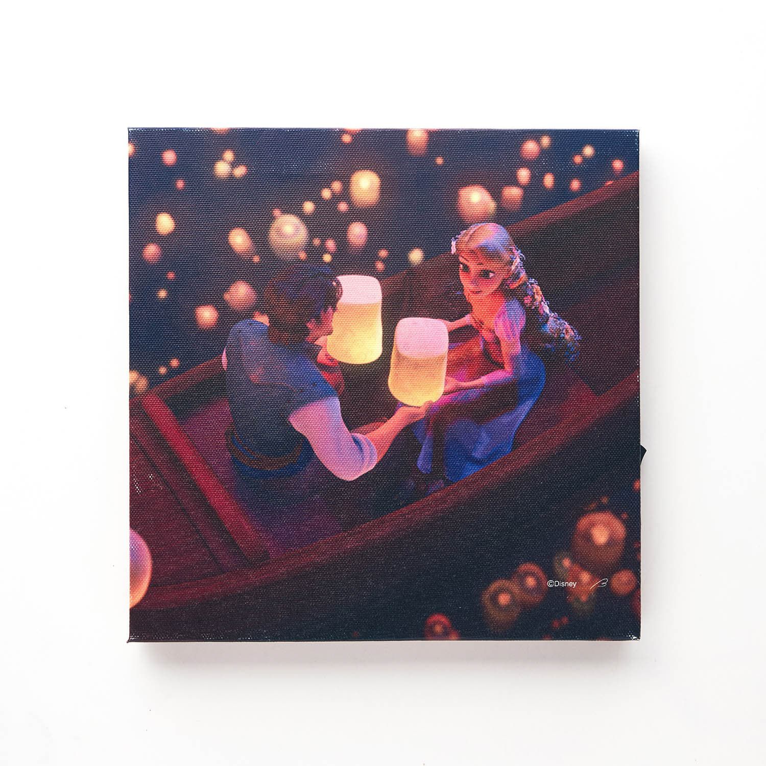 日本千趣會 - 迪士尼 藝術風印花掛畫帆布燈-維尼與好朋友們