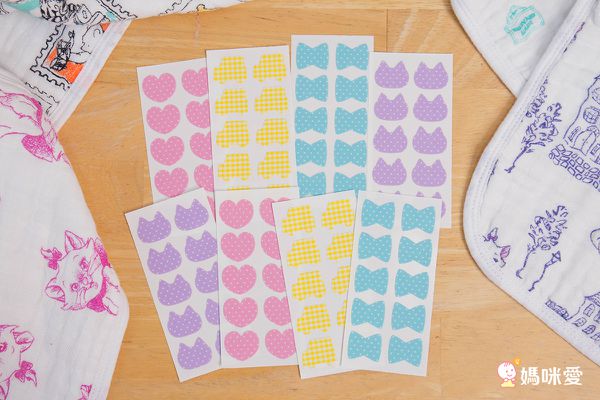 日本 KAWAGUCHI 川口 - 日本製免燙標籤姓名布貼紙-藍點點 (三包特惠組)