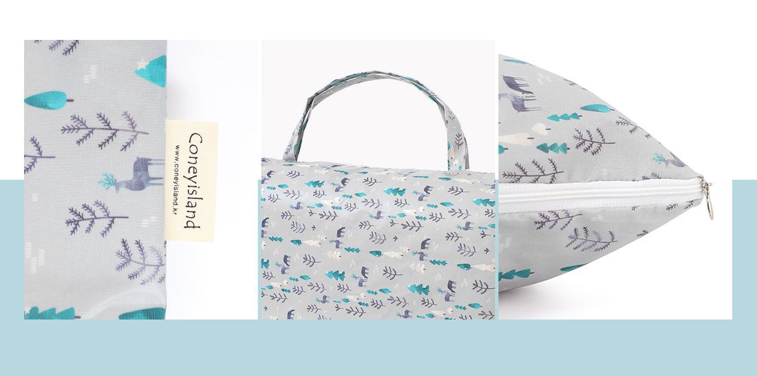 韓國 Coney Island - 雙面防水睡袋收納袋-冬季森林 (77.5X42.5cm)