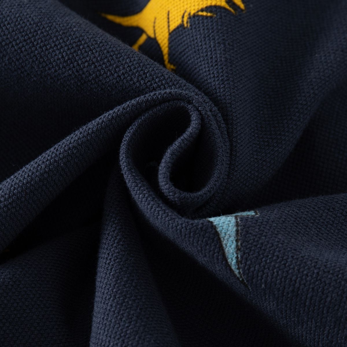 WELLKIDS - 純棉休閒翻領短袖襯衫-繽紛恐龍-白色