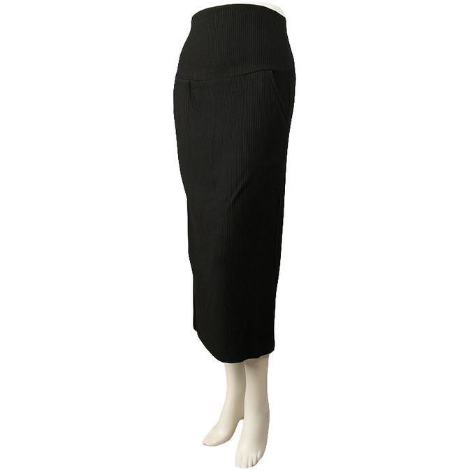 akachan honpo - 可自由剪裁窄裙-黑色