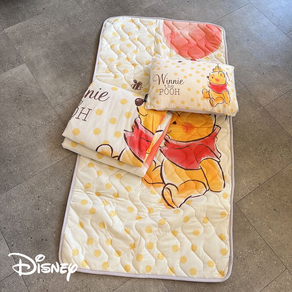 迪士尼Disney - 涼感兒童三合一睡墊-氣球維尼winnie (枕頭+枕套*1/睡墊*1/被子*1)