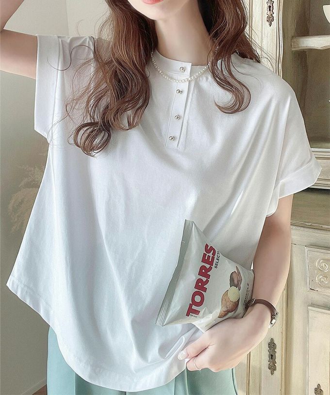 日本 Classical Elf - 前後2way優雅簡約法式袖上衣-淺綠