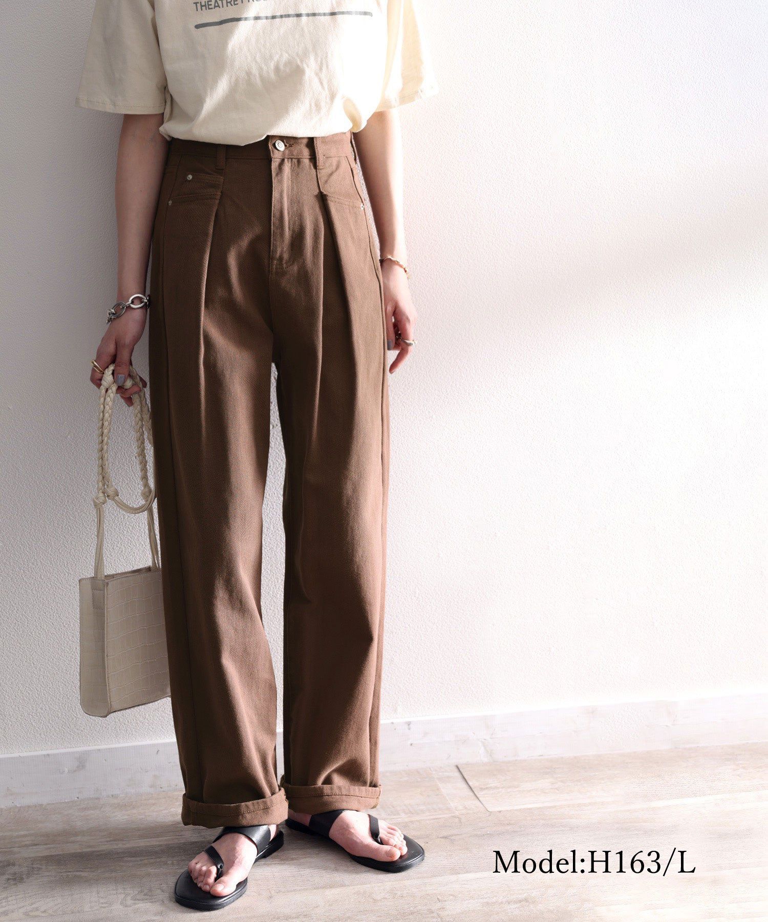 日本 Classical Elf - [熱銷NO.1]  舒適顯瘦打褶長褲-黑