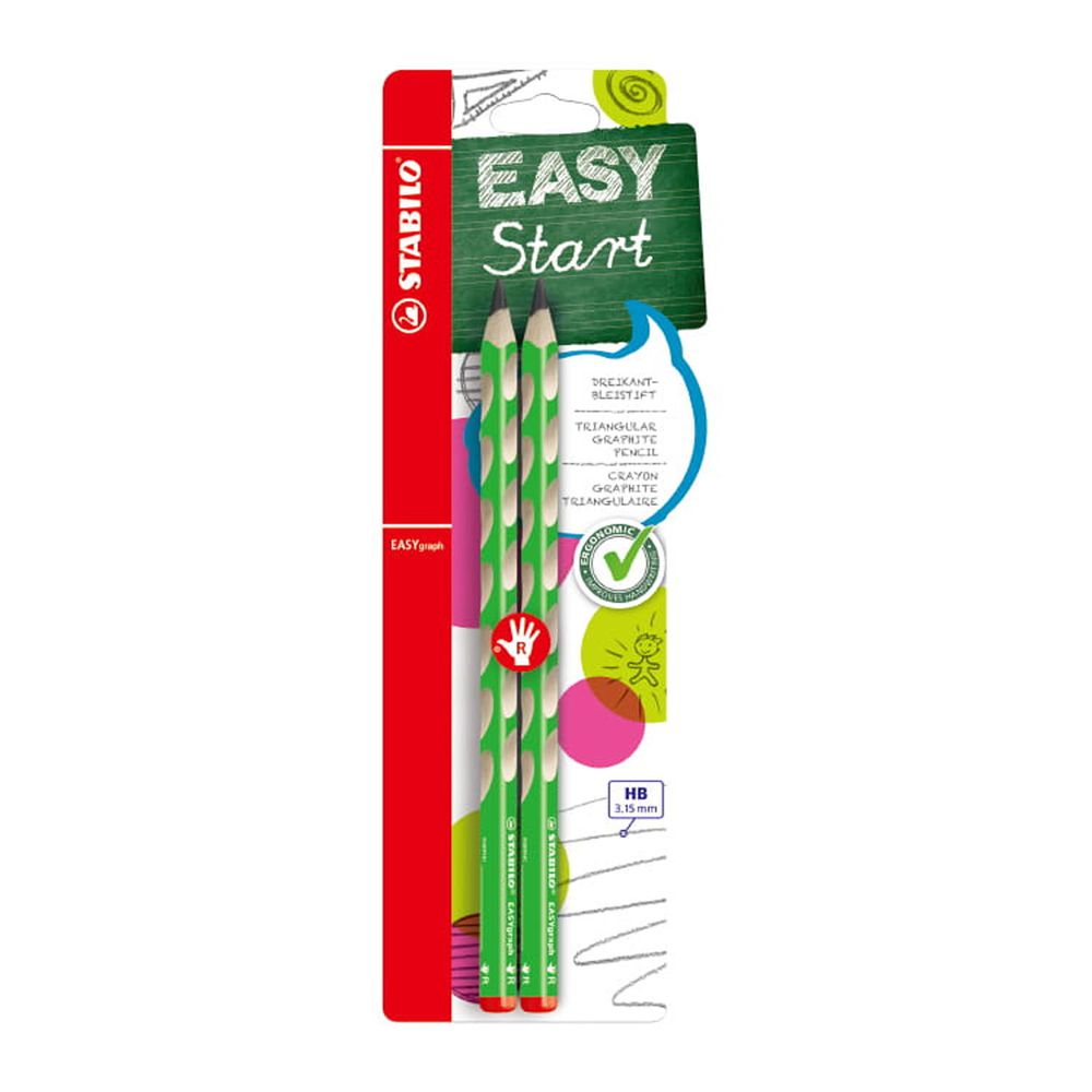 STABILO思筆樂 - EASYgraph 洞洞筆 鉛筆系列 HB 右手 淺綠色 2支入