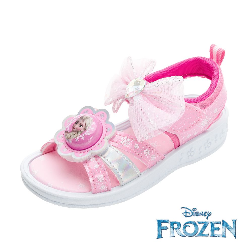 Disney 迪士尼 - 冰雪奇緣 童鞋 電燈涼鞋 FOKT41553-輕量防水-粉紅-(中童段)
