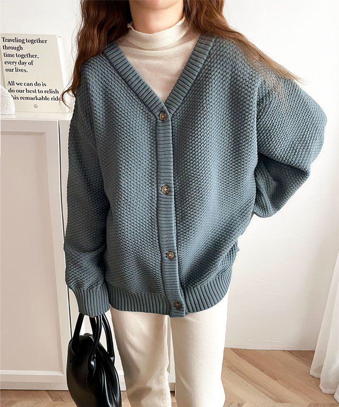 日本 Classical Elf - 前後2WAY麻花紋針織外套/上衣-淺米杏