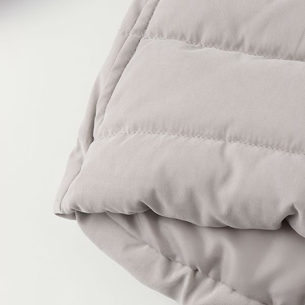 日本 petit main - 可愛蝴蝶結澎澎領鋪棉外套-粉紅