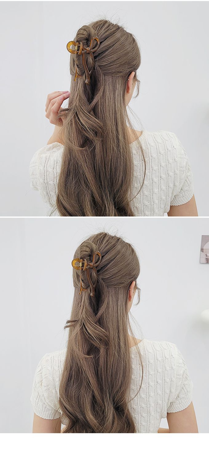 韓國 Soo&Soo - 果凍禮物結造型髮夾/抓夾-透明