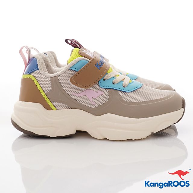 KangaROOS - 美國袋鼠 -兒童輕量老爹鞋款童鞋(中大童段)-運動鞋-卡其
