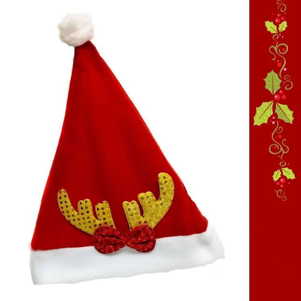 MODACore 摩達客 - 耶誕派對-小金亮片鹿角蝴蝶結聖誕帽