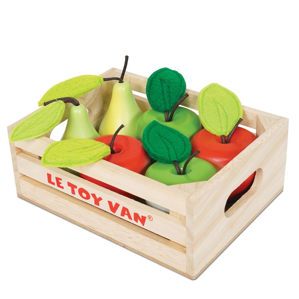 英國 Le Toy Van - 角色扮演 - 蘋果西洋梨水果盒玩具組