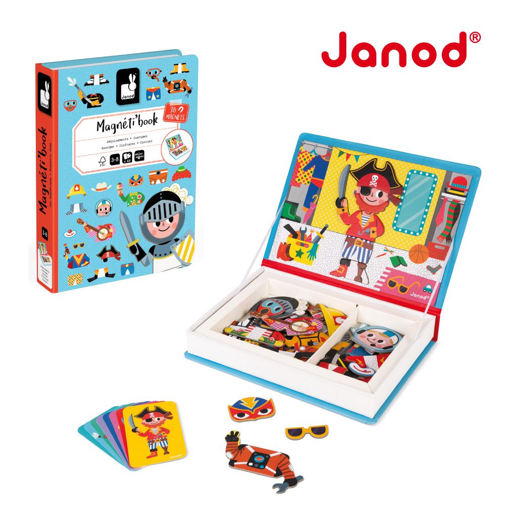 法國Janod - 【熱賣】磁鐵遊戲書-男孩變裝秀