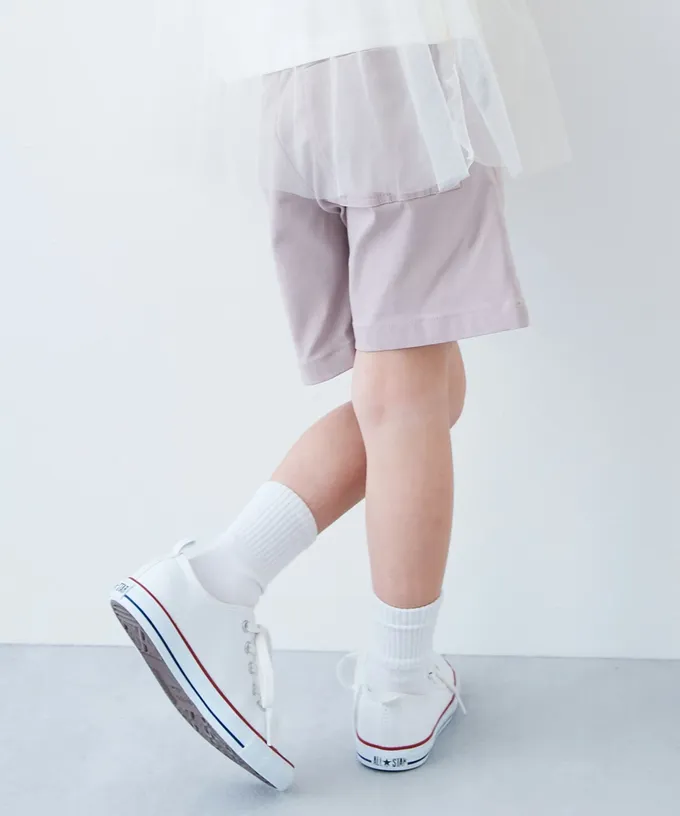 日本 devirock - 超彈力定番色休閒短褲-淺軍綠